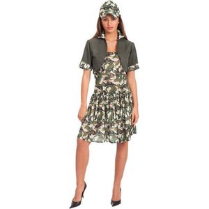 Carnival Toys Kostuum Militair Dames Polyester Groen Mt M/l