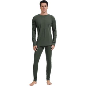 Thermo-ondergoed voor heren van merinowol - Licht ski-functioneel ondergoed voor winter en outdoor activiteiten