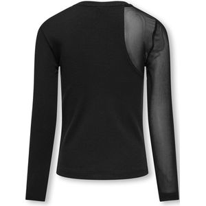 ONLY kids meisjes longsleeve COLETTE Black Plain Mesh Regular Fit