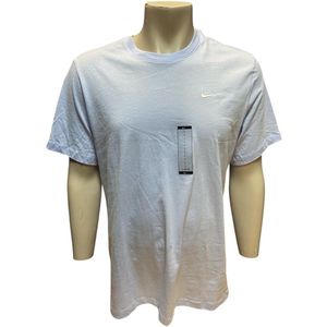 NIKE T-SHIRT LICHTBLAUW/WIT - MAAT M