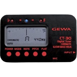 Gewa CT30 - Chromatische tuner - Chromaat - oa. gitaar / Bass / Viool/ blaasinstrumenten - Universeel inzetbaar - Kwaliteit