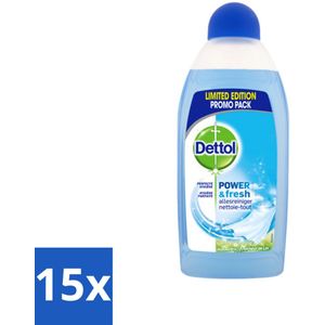 Dettol Power & Fresh Allesreiniger Katoenfris 500 ml - Bulkverpakking - 15 stuks