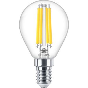 Voordeelpak 10x Philips Master Value LED Lustre E14 Kogel Filament Helder 3.4W 470lm - 927 Zeer Warm Wit | Beste Kleurweergave - Dimbaar - Vervangt 40W