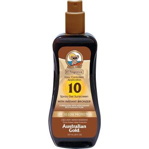 Australian Gold SPF 10 Spray Gel met Bronzer - 237 ml - zonnebankcrème