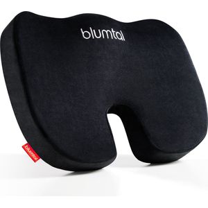 Blumtal Memory Foam Zitkussen - Bureaustoel - Autostoel - Stuitkussen - Ergonomisch Traagschuim Zitkussen - Hard