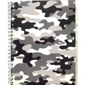 Projectboek A4 23rings 100 vel + 4tabs - Camouflage Grijs/Zwart - Gratis Verzonden Back To School