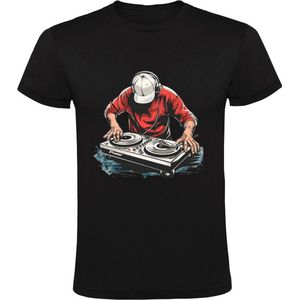 DJ Heren T-shirt - muziek - party - festival - feest - draaien - mixer - geluid