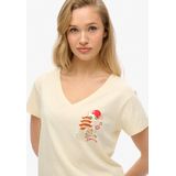 Superdry - Suika Metallic Relaxed Vee T-shirt - Korte Mouwen