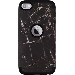 Peachy Armor Hoesje Anti-dust Marble geschikt voor iPod Touch 5 6 7 - Zwart marmer