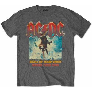 AC/DC Kinder Tshirt -Kids tm 8 jaar- Blow Up Your Video Grijs