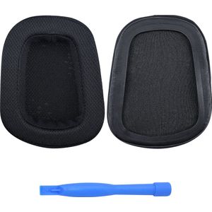Vervangende Oorkussens voor Logitech G35, G230, G231, G233, G332, G430, G431, G432, G433, G533, G633, G633S, G635, G930, G933, G933S, G935 Hoofdtelefoon van MMOBIEL – Mesh Fabric Oorkussens – Zwart