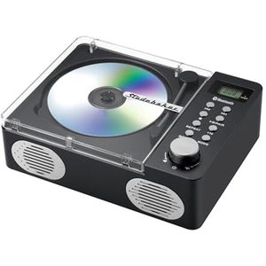 Draagbare Bluetooth CD-speler met MP3-weergave, FM-radio en USB-ondersteuning - Zwart