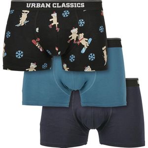 Heren - Boxershort - Christmas - Kerstmis - Underwear - Organic X-Mas Boxer Shorts 3-Pack teddy