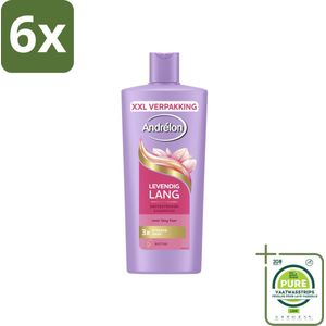 Andrélon – Shampoo – Levendig Lang – 685 ml - Voordeelverpakking - 6 stuks - Lang haar verzorging - Biotine shampoo