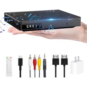 DVD Speler met HDMI - Externe DVD Speler - Blu Ray Spelers – Portable - Zwart