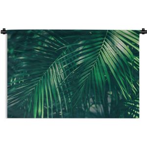 Wandkleed - Wanddoek - Palmbladeren - Macro - Groen - Meisjes - Kinderen - Jongens - 150x100 cm - Wandtapijt