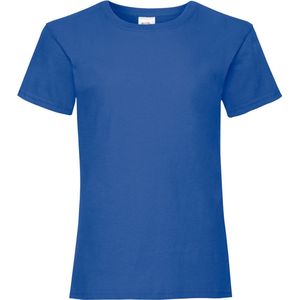 Fruit Of The Loom Meisjes Kinderen Valewewight T-shirt met korte mouwen (Royaal Blauw)
