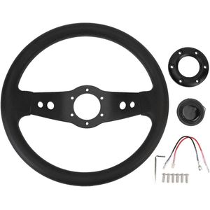 13 Inch Autostuurwiel - Racesportstuur - PU - Stijlvolle Uitstraling - Schokbestendig - Verbeterde Grip - Eenvoudige Installatie - Racestuur voor Voertuig - Auto-accessoires