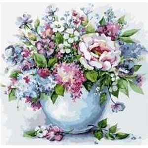 Protsvetnoy Paint by Numbers | Delicate Flowers in a White Vase - MG2102E