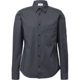 s.Oliver - Overhemd - Donkergrijs - Lange Mouwen - Met Borstzak
