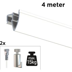 ARTITEQ 4 METER ALL-IN-ONE UP RAIL 15KG / WIT RAL9016