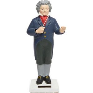 Solar figuur Beethoven - Werkt op zonne-energie - Icoon voor de klassieke muziek - Woon accessoire