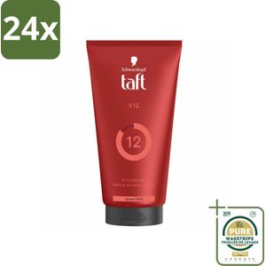 Taft - V12 - Styling Gel - Turbo fixatie - 150 ml - Voordeelverpakking - 24 stuks - Stylinggel - Turbo fixatie