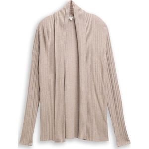 Tom Tailor - Cardigan - Open Vest - Regular Fit - Sjaalkraag - Ribstructuur