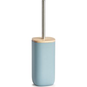 Zeller Toiletborstel met houder - blauw - polyresin - 37 cm