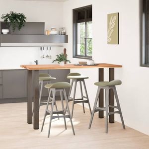 vidaXL Bartafel - Bartafels - Bartoptafel - Pubtafel - Bartafel rechthoekig 180x80x112 cm massief eikenhout lichtbruin