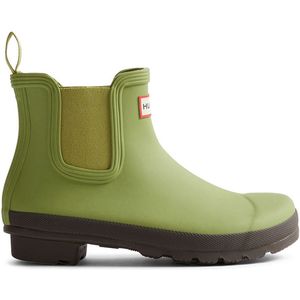 Hunter - Original Chelsea - Regenlaars - Green Olive / Chocolate Brown - Vegan Materiaal