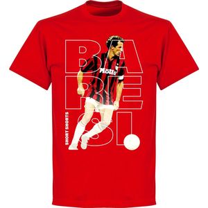 Baresi Short Shorts T-shirt - Rood - 3XL