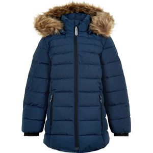 Color Kids - Winterjas voor meisjes - Quilted Solid - Donkerblauw - maat 110cm