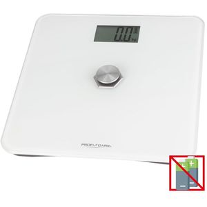 Batterijloze Personenweegschaal met Groot LCD-Display - Meetbereik 5-180 kg en Glazen Oppervlak