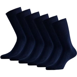 Marco Rossi - Diabetes Sokken - Niet Knellende Naadloze Sokken - 6 paar - Navy - Maat 35-38 - Modal Antipress Sokken - Medische Sokken - Sokken Zonder Elastiek