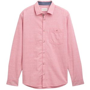 TOM TAILOR - Overhemd - Pastelrood - Regular Fit - Lange Mouw