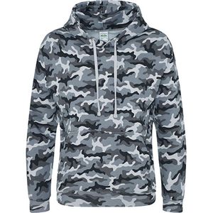 Vegan Hoodie met capuchon 'Camo' Grey - S