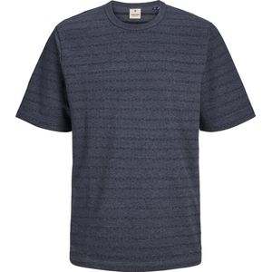 Jack & Jones T-shirt Jprblujack Jaquard Striped Ss Tee 12255530 Navy Blazer/ Melange Mannen Maat - XL