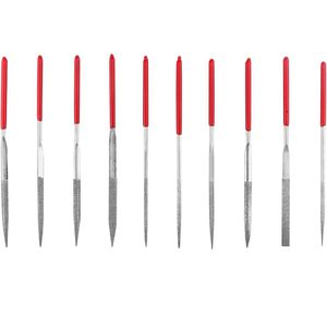 Allecto plus - Mini Diamond naaldvijlset, 10 stuks voor nauwkeurig vijlen van metaal en glas