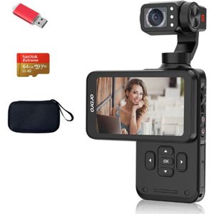 ORDRO M5 - Videocamera - 5K - 3-Axis Stabilisatie - 3,5 Inch Flip Screen - 120° Hoek