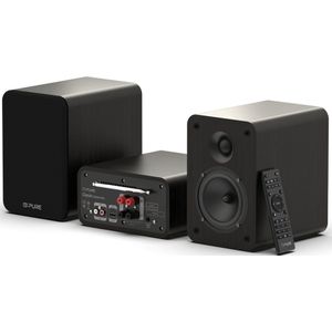 Pure Classic Stereo Mini - Het charmante microstereosysteem, Zwart