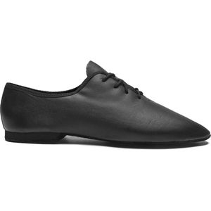 Rumpf 1260 Jazz Schoenen - Jazzschoenen Zwart Leer - Volledige Zool Suede - Salsa & Latin Dansschoenen