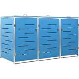 VidaXL Containerberging Driedubbel 207x77,5x115 cm - Roestvrij Staal