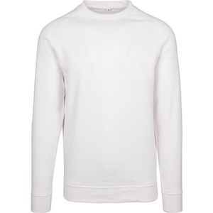 Build Your Brand - Crewneck Raglan Sweater - White maat 4XL