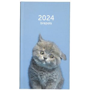 Brepols Agenda 2024 • Interplan 6t • AMICI • Hardcover • 9 x 16 cm • 1week/2 pagina's • Blauw