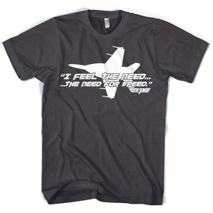 Top Gun I Feel The Need For Speed T-Shirt Dark-Grey-S