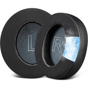 Cooling Gel Oorkussens voor Hoofdtelefoons - Comfortabele vervanging met Gel en Ademend Stof - Zwart
