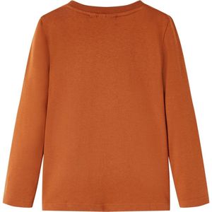 Kindershirt lange mouw - Beerprint - Katoen - Maat 92