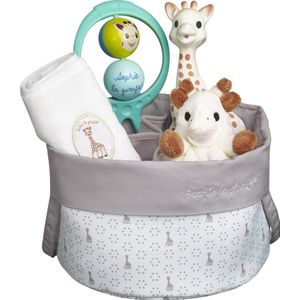 Sophie de giraf Geboortemand - Babygeschenkset - Kraamcadeau - Babyshower cadeau - 21x21x20 cm - Vanaf 0 maanden - 5-Delig