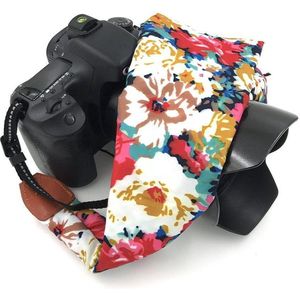 Camera strap Vintage , Zachte Trendy Soft camerariem DSLR / Nikon / Canon / Sony Camera - (Bloemen) AMDA